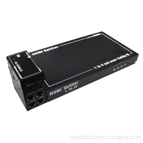 1X4 60m Over Single Cat5e/6 HDMI Extender (support 3D)